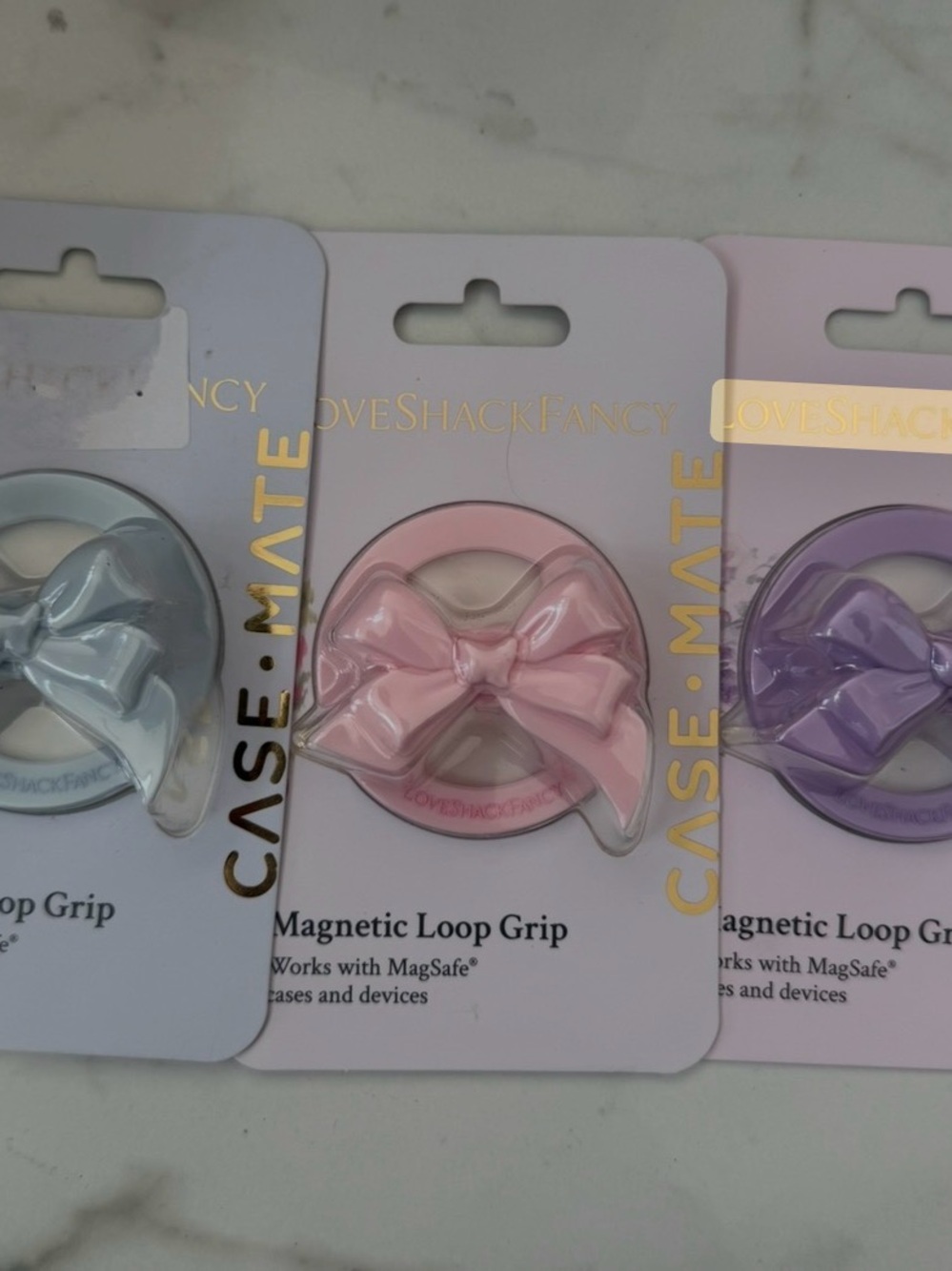 LoveShackFancy Kids Magnetic Loop Grip - Light Pink Bow